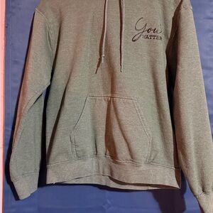 Gildan Olive Hoodie with Front Pocket